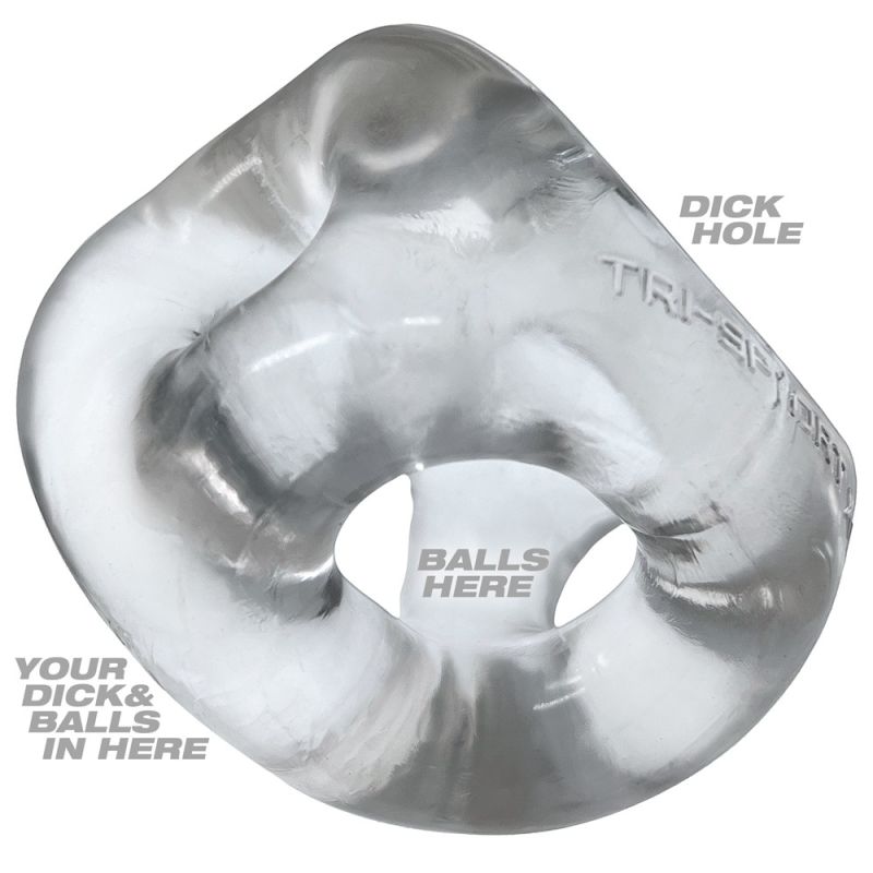 Oxballs TRI-SPORT XL 3 Ring Sling | Clear