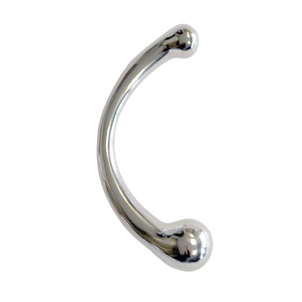 Titus 8 inch Curved Double-Ended G-Spot Wand | Stainless Steel