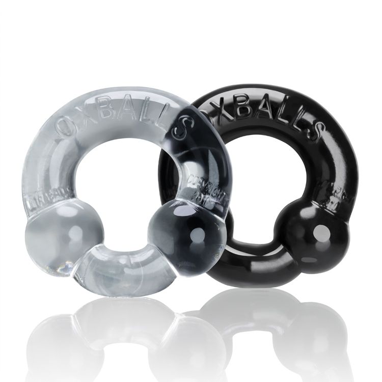 Oxballs ULTRABALLS Cockring 2 Pack | Clear & Black