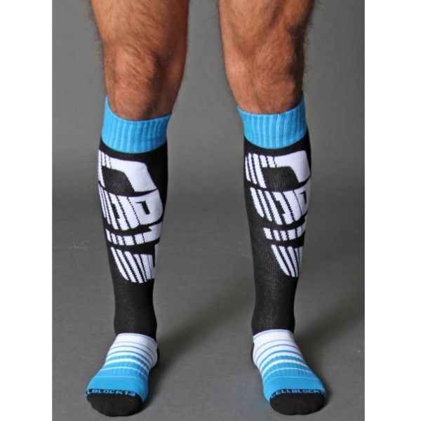 Cell Block 13 VELOCITY Knee High Sock | Blue & Black