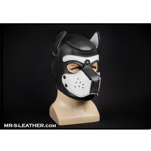 Mr S Leather NEOPRENE Puppy Hood | Black & White