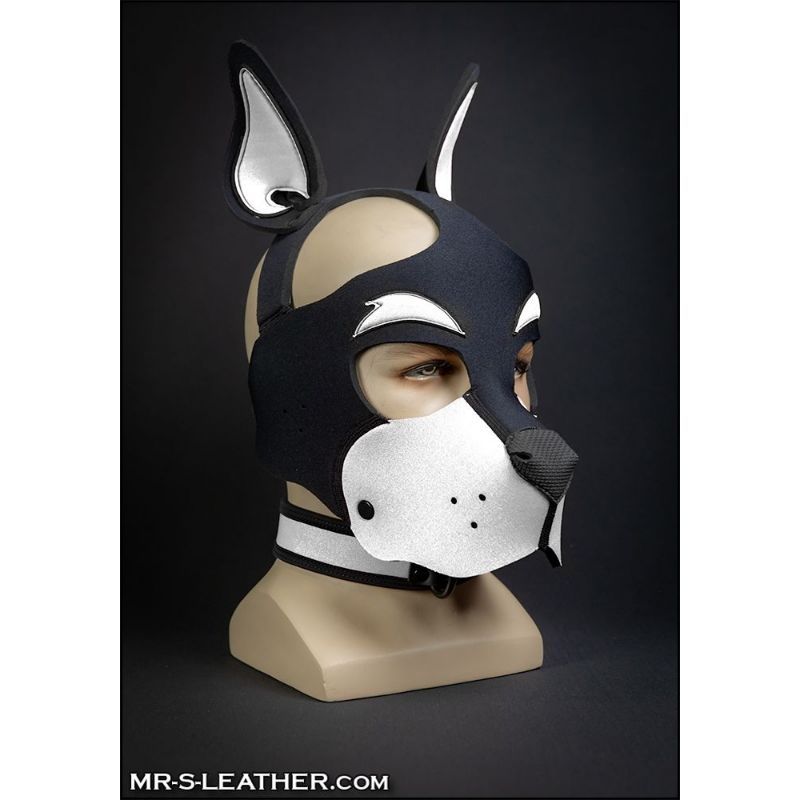 Mr S Leather Neo WOOF! Head Harness | Black & White