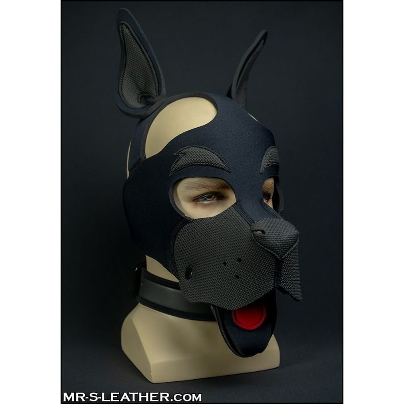 Mr S Leather Neo WOOF! Head Harness | Black on Black