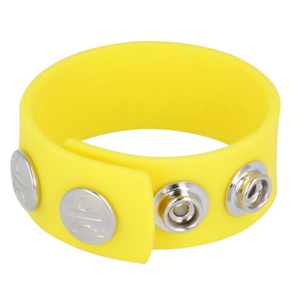 Titus Silicone Series: Wide Cock & Ball Strap | Yellow