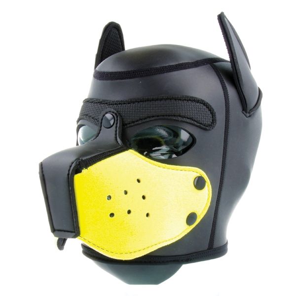 Mr S Leather NEOPRENE Puppy Hood: Replacement Muzzle | Yellow
