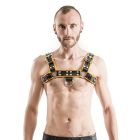 Mister B Rubber Chest Harness Premium | Black/Yellow
