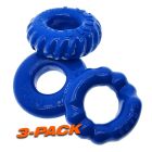 Oxballs BONEMAKER 3-PACK cockring kit - Pool Blue
