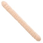 Veined DOUBLE HEADED Dildo: Cream | 18 inches