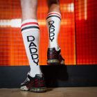 Football Sock DADDY | White/Black/Red
