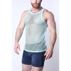 Timoteo Santorini Mesh Tank Top | Turquoise