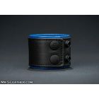 Mr.S Leather Piped Leather Wristband | Blue