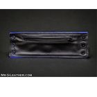 Mr S Leather Wristband - Zipper Pocket | Blue