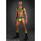 Mr.S Leather Bold Colour Jock Strap | Lime