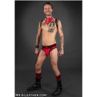 Mr.S Leather Bold Colour All-Access Brief | Red
