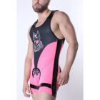 Cell Block 13 Kennel Club Dark Pup Singlet | Pink