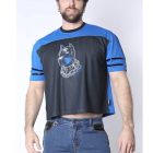 Cell Block 13 Kennel Club Dark Pup Cropped Tee | Blue