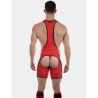Barcode Berlin Backless Singlet Versos - Red/Black