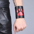 Mr. Riegillio Black Leather Puppy Wrist Wallet - Red