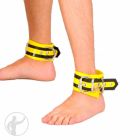 Invincible Rubber Rubber Lockable Ankle Restraints - White