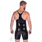 Invincible Rubber Rubber V2 Tri Suit with Rear Zip - Black/White