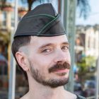 Mr S Leather GARRISON CAP - BLK/HUNTER