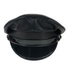 Biker Black Leather - Shiny Black Visor/ Black Trim