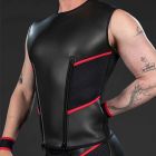 Mr. S Leather Neo Cyber Tee - Black/Red