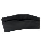 Military Overseas Flat Cap Black Leather