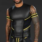 Mr. S Leather Neo Cyber Tee - Black/Yellow