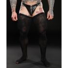 Strapp Metal VOID NYLON STOCKINGS - BLACK