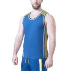 Nasty Pig Deadlift Tank Top - Cadet Blue/Goldenrod/White