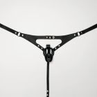 Lustful Lavish Chastity Thong Harness - Black Classic