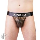 Invincible Rubber  x KINK3D Three Panel Jockstrap - Black/Semi Trans Grey
