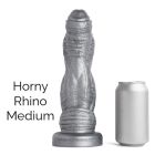 Mr Hankeys' HORNY RHINO Dildo: Medium | Gun Metal