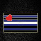 Master of the House Pin - LEATHER FLAG |Black/Blue