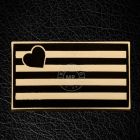 Master of the House Pin - LEATHER FLAG | Black/Gold
