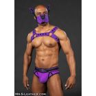 Mr.S Leather Slick Silicone Bulldog Harness | Purple