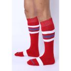 Cell Block 13 Tight End Knee High Socks | Red