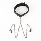 SEI MIO - Twin Tweaks - Velvet Collar with Nipple Clamps