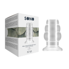 SONO: No.49 Ribbed Tunnel Butt Plug | Clear