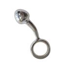 Titus Ergo Curved Butt Plug with Finger Ring: Medium | Stainless Steel
