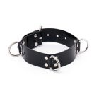 VAST Bondage Collar 3 D-Rings | Black