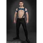 Mr.S Leather X-Factor Bold Color Body Harness | Cobalt