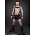 Mr.S Leather X-Factor Carbon Black Body Harness | Blue