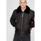 Alpha Industries INJECTOR III Flight Jacket with Sheepskin Collar | Black