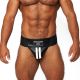 Mister B Leather Premium Jockstrap | Black/White
