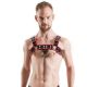 Mister B Rubber Chest Harness Premium | Black/Red