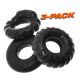 Oxballs BONEMAKER 3-PACK cockring kit - BLACK