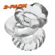 Oxballs BONEMAKER 3-PACK cockring kit - Clear