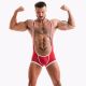 FETISH GEAR Mesh Wrestling Singlet | Red & White